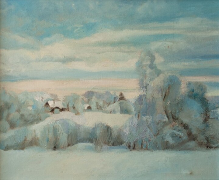 Pittura intitolato "Рождественское утро" da Unknown Artist, Opera d'arte originale