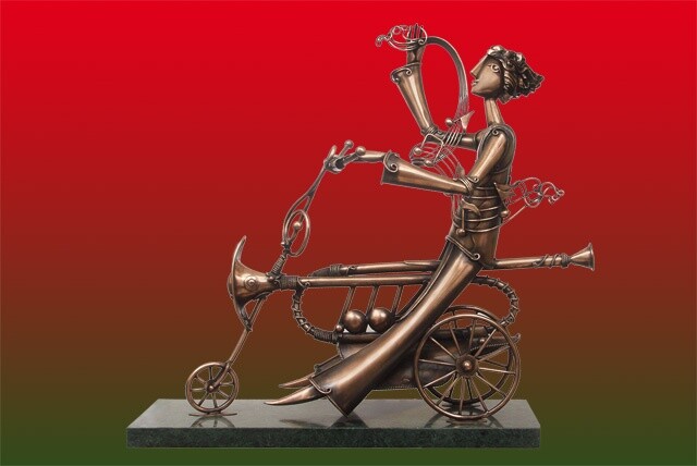 Sculpture titled "Композитор" by Unknown Artist, Original Artwork, Metals