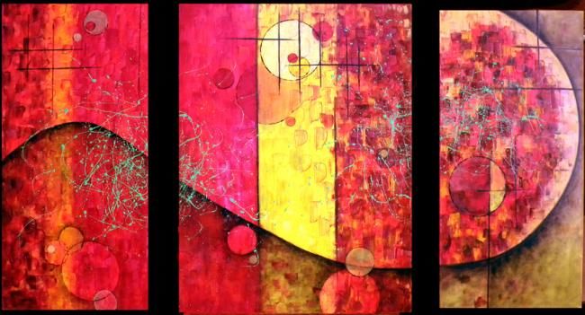Картина под названием "Parallel Universe" - Monica Fence, Подлинное произведение искусства