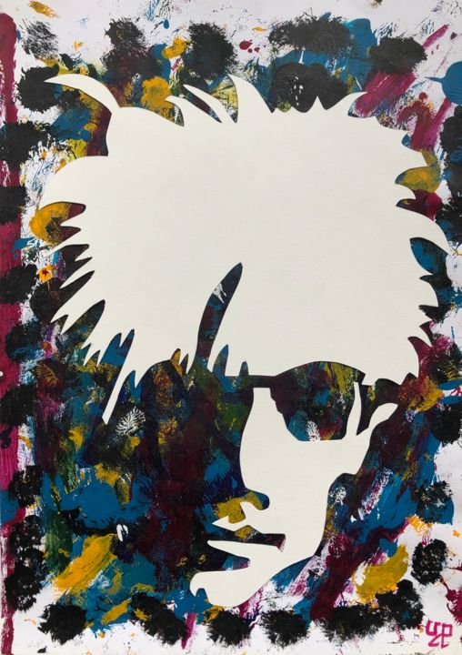 Painting titled "Stenciled Warhol" by Upper Playground, Original Artwork, Acrylic