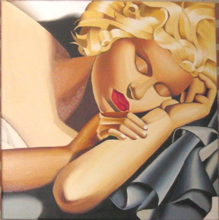 Painting titled "Lempicka Sleeping G…" by Tracy Kelly, Original Artwork