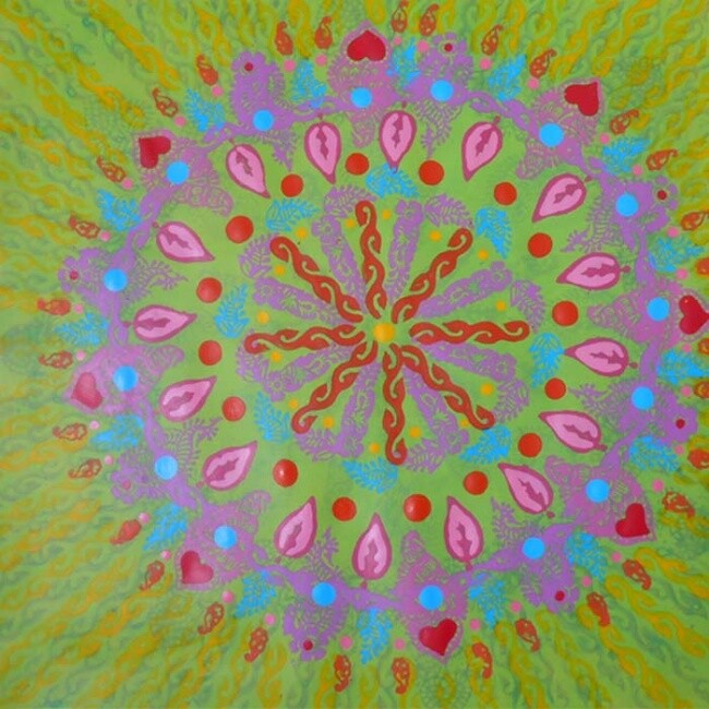 Картина под названием "rosace 20" - Uriel Vallois, Подлинное произведение искусства