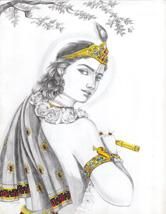 Drawing titled "Krishna 02" by Shashika Chowdhary, Original Artwork