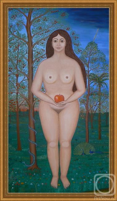Painting titled "Eva, Ева." by Alexandr Urnev, Original Artwork, Oil