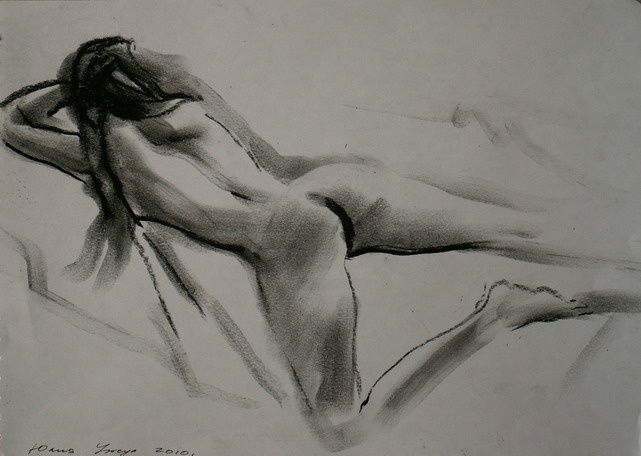 「Figure 2」というタイトルの絵画 Julia Ursulによって, オリジナルのアートワーク, オイル