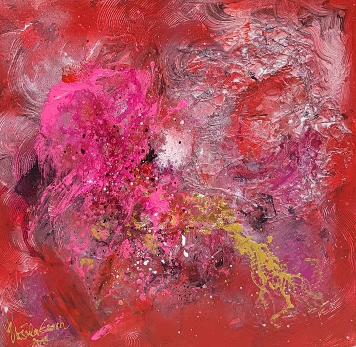 Pittura intitolato "love-story" da Ursula Gnech, Opera d'arte originale, Acrilico