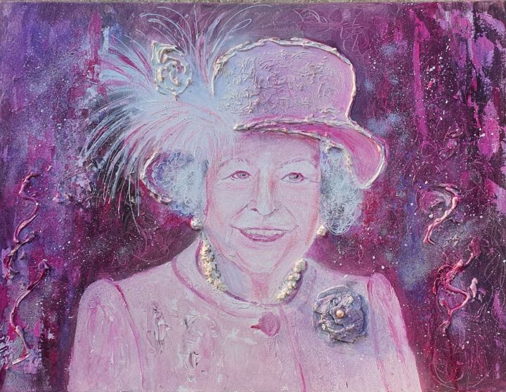 Peinture intitulée "The unique Queen El…" par Ursula Gnech, Œuvre d'art originale, Acrylique