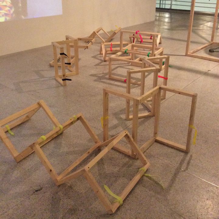 Sculpture titled "construction" by Urvi Sethna, Original Artwork, Wood