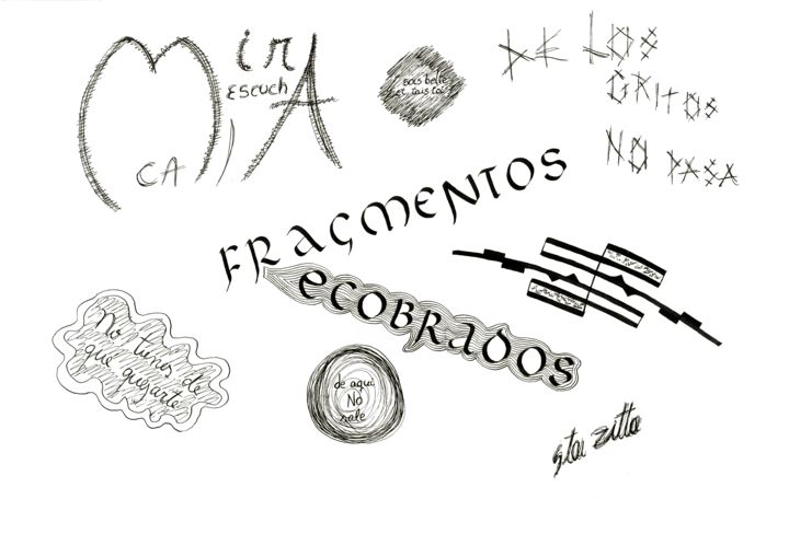 Drawing titled "fragmentos-recobrad…" by Úrsula San Cristóbal, Original Artwork, Other