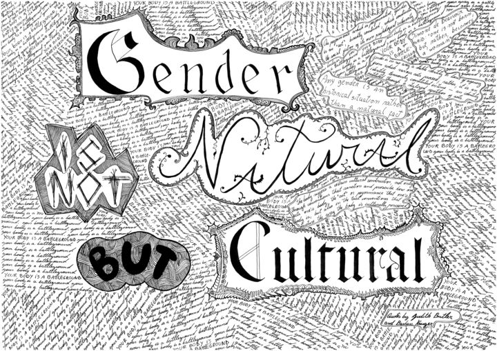 Drawing titled "Gender is not natur…" by Úrsula San Cristóbal, Original Artwork, Other