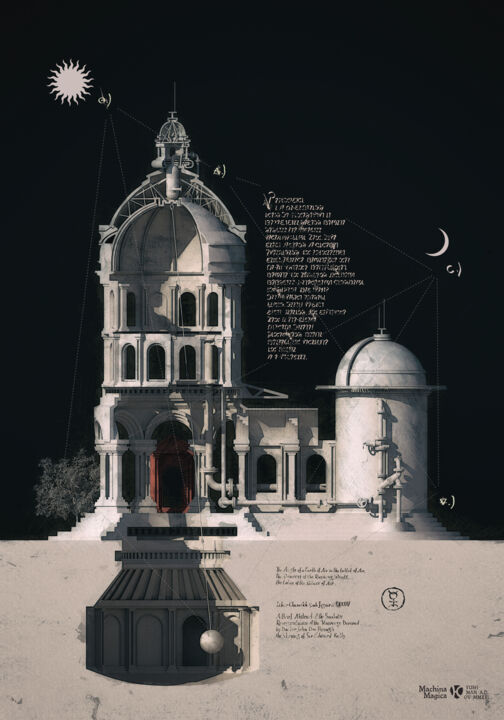 Arte digitale intitolato "Machina Magica II" da Borys Yushmanov, Opera d'arte originale, Modellazione 3D
