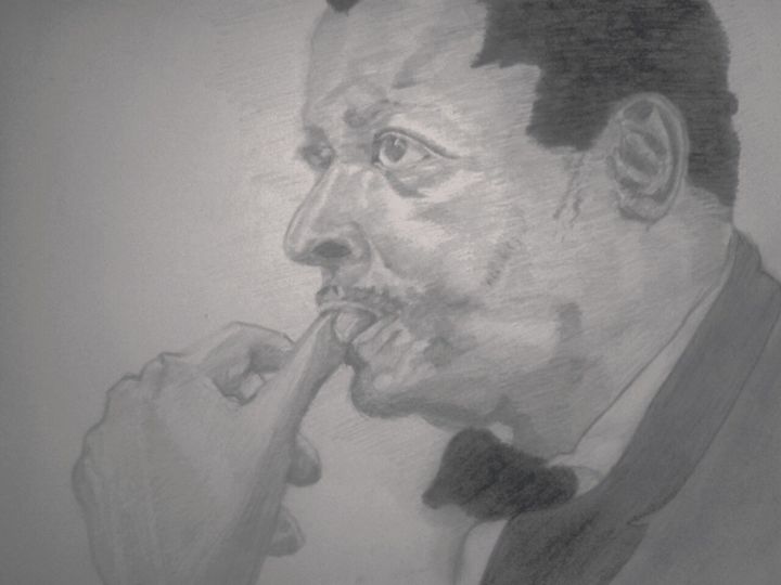 Painting titled "Oscar Peterson" by Yashar Usmanov, Original Artwork