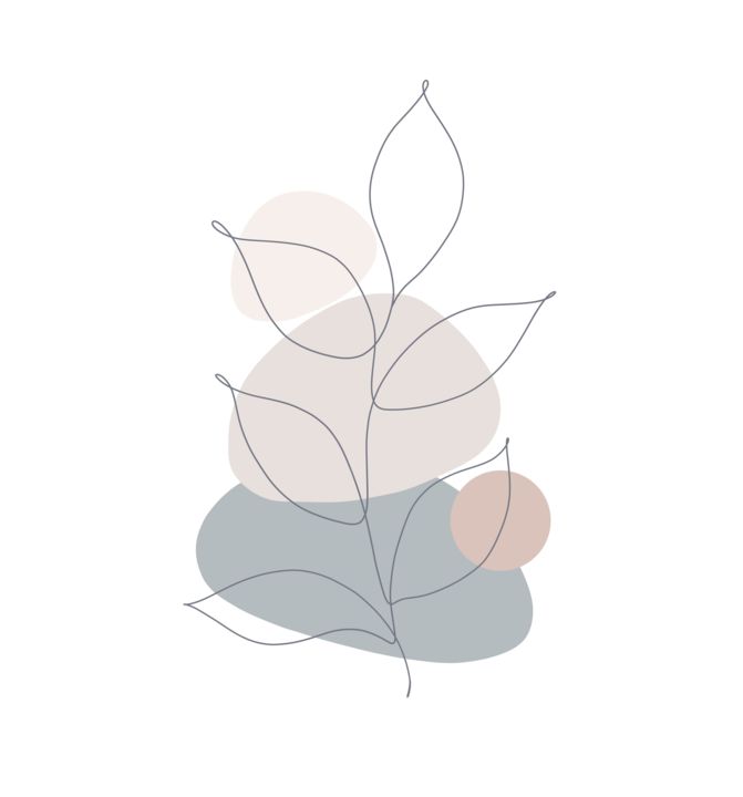Цифровое искусство под названием "Minimalist plant." - Marie Utrachena, Подлинное произведение искусства, 2D Цифровая Работа