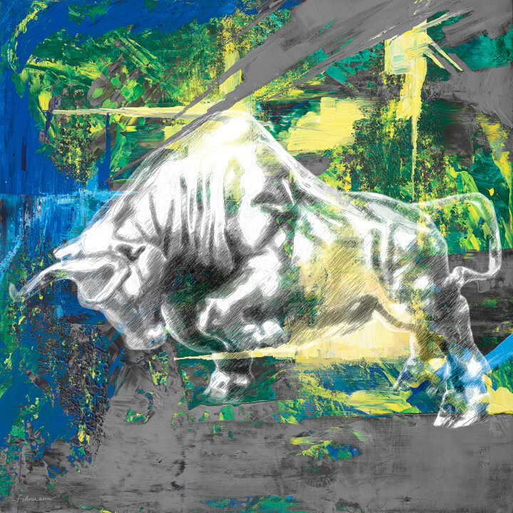 Digitale Kunst mit dem Titel "Entdecker | Origina…" von Uwe Fehrmann, Original-Kunstwerk, Digitale Malerei Auf Keilrahmen au…
