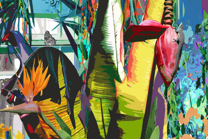 Цифровое искусство под названием "Dschungel | Origina…" - Uwe Fehrmann, Подлинное произведение искусства, Цифровая живопись…