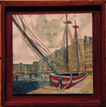 Peinture intitulée "La Caravelle de Hon…" par Uxelles, Œuvre d'art originale