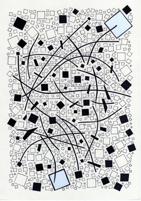 Drawing titled "DESEN 356" by Üzeyir Lokman Çayci, Original Artwork