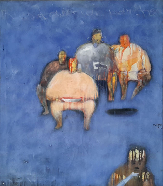 Pintura intitulada "Les invités. The gu…" por V-Taps, Obras de arte originais, Acrílico