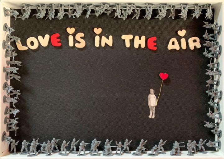 拼贴 标题为“Love is in the air” 由Wilcox, 原创艺术品, 拼贴