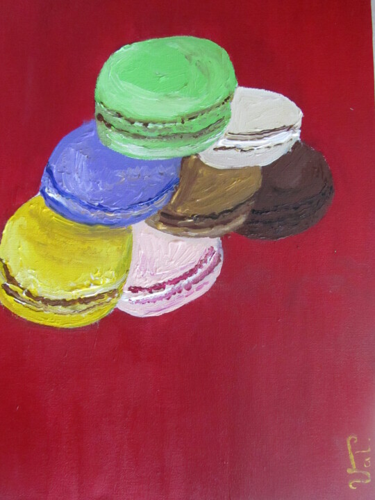 Pintura titulada "macarons" por Valerie Mazurier, Obra de arte original, Acrílico