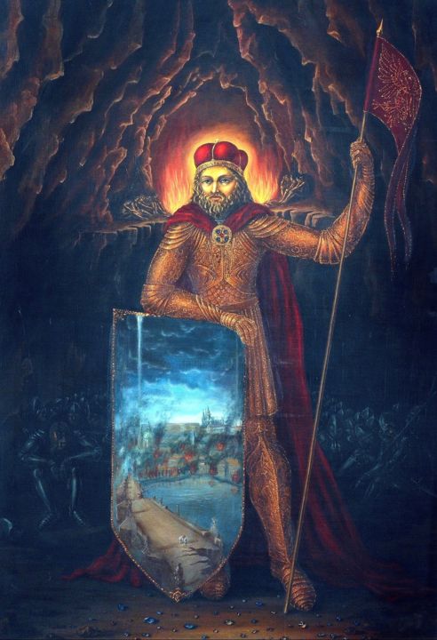 Peinture intitulée "Saint Vaclav" par Vaclav Vaca, Œuvre d'art originale, Huile