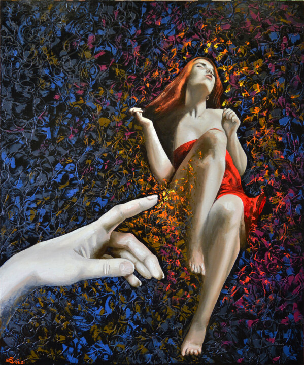 Peinture intitulée "Прикосновение к грё…" par Vadim Stolyarov, Œuvre d'art originale, Huile
