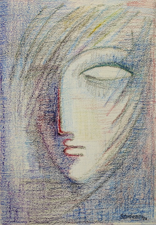Drawing titled "Romantic Elena." by Vadim Studenov, Original Artwork, Pastel