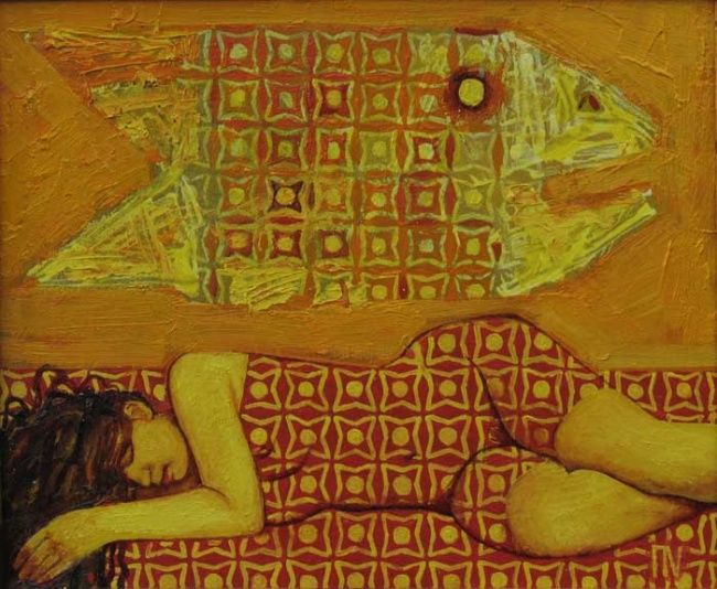 Pintura intitulada "Сон" por Vadim Palamarchuk, Obras de arte originais, Óleo