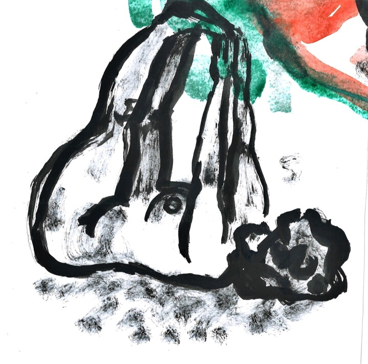 Desenho intitulada "Model lying down" por Vaenaton, Obras de arte originais, Tinta