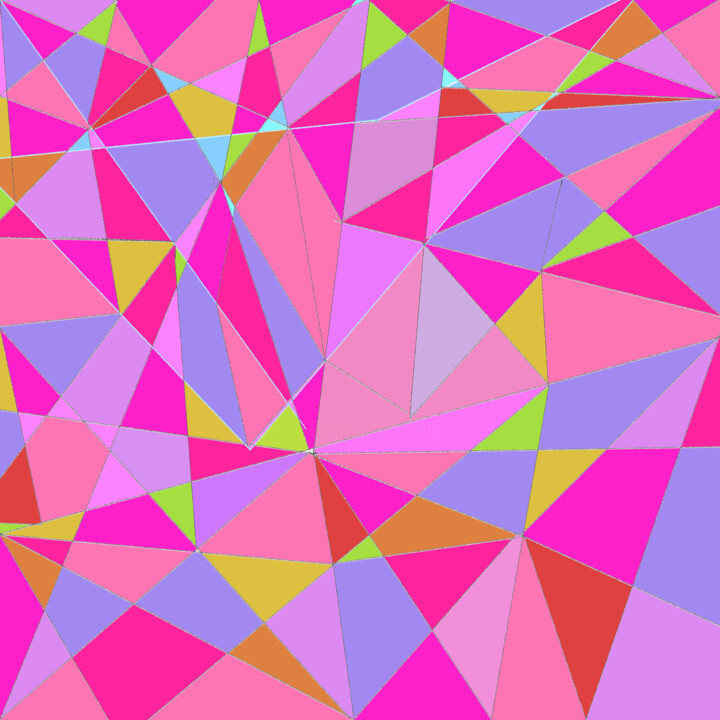 Printmaking titled "Colorful Geometry 4…" by Vafa Majidli, Original Artwork, Digital Print