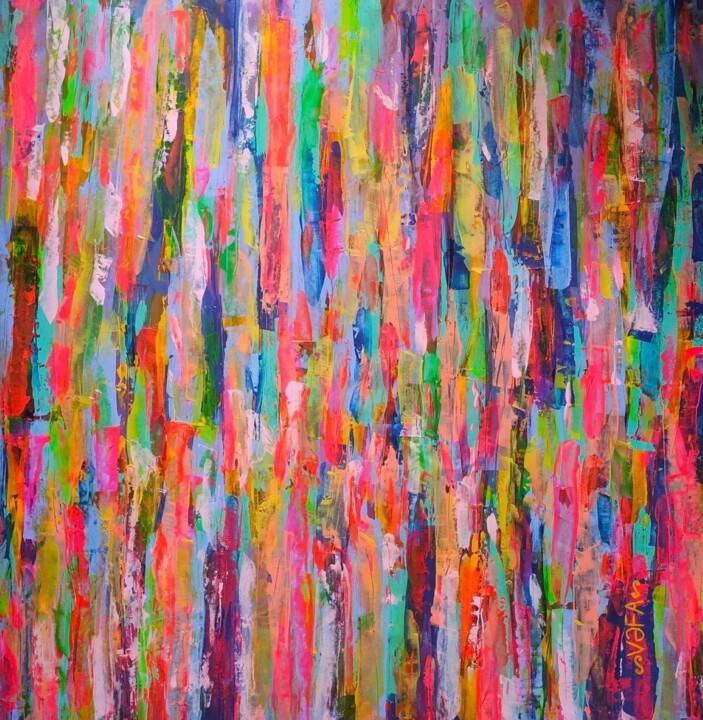 Malarstwo zatytułowany „Colorful Worlds 2” autorstwa Vafa Majidli, Oryginalna praca, Akryl