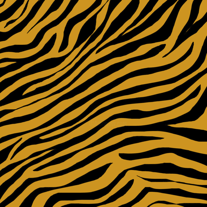 印花与版画 标题为“Tiger - Print” 由Vafa Majidli, 原创艺术品, 数字打印