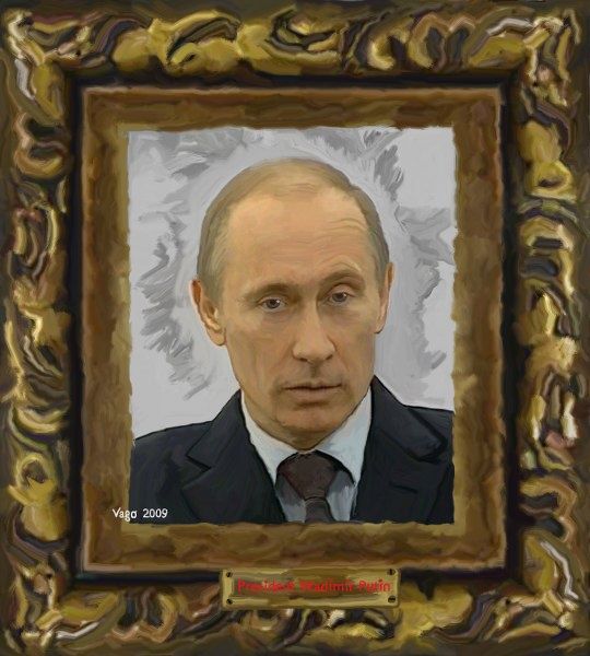 Картина под названием "Portrait of Preside…" - Van Vago, Подлинное произведение искусства, Масло