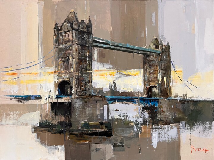 Schilderij getiteld "Heart of London" door Vahan Shahbazyan, Origineel Kunstwerk, Olie