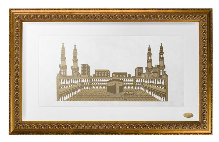 Digital Arts titled "kabbah-gw-gold-orna…" by Vahaz Gold Art, Original Artwork, Other