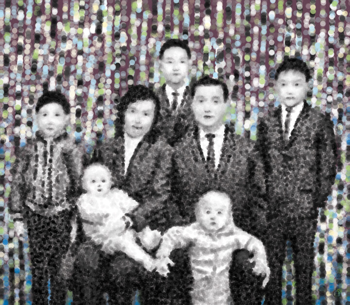 Цифровое искусство под названием "Family" - Vai Chi Leong, Подлинное произведение искусства, Цифровая живопись