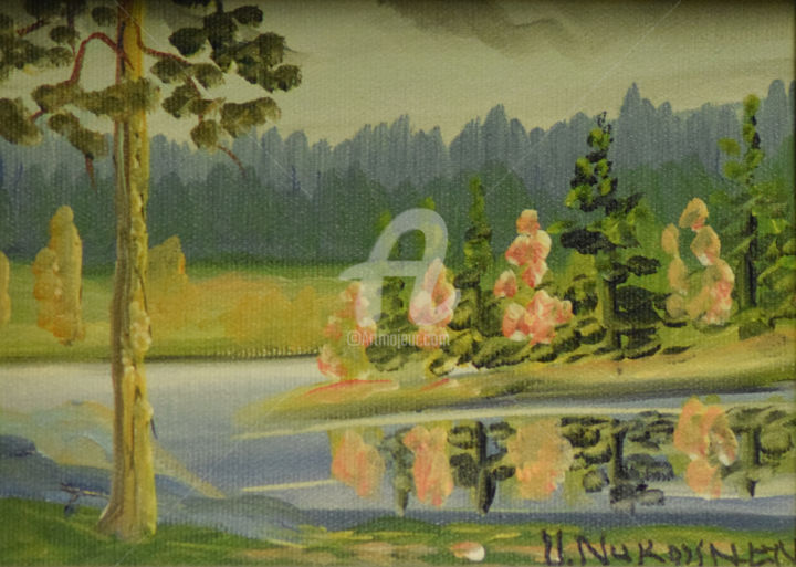 「Landscape from Finl…」というタイトルの絵画 Vaito Nurminenによって, オリジナルのアートワーク, オイル