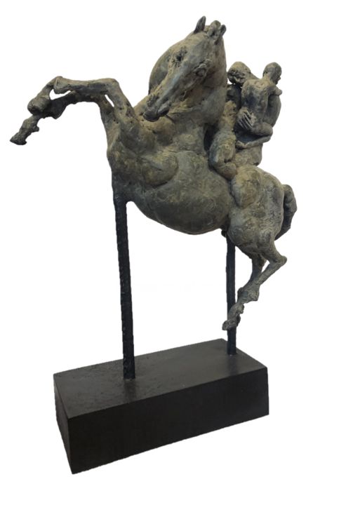 Sculpture intitulée "Ada, Harman et leur…" par Val Carr-Ortolan, Œuvre d'art originale, Bronze