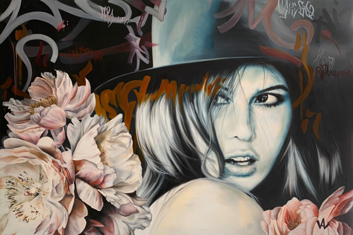 "Dream flowers" başlıklı Tablo Val Escoubet tarafından, Orijinal sanat, Petrol