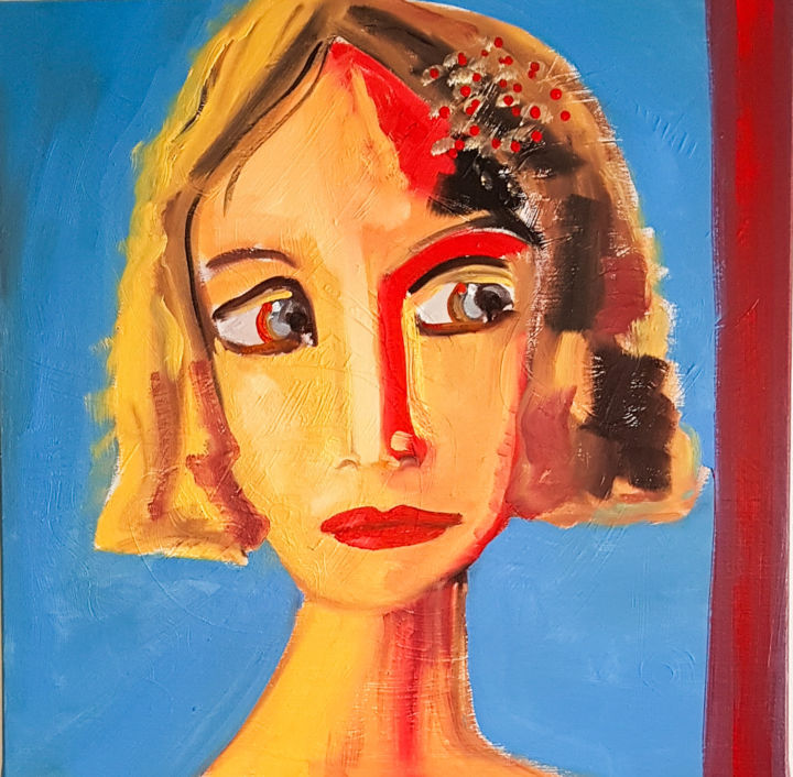 Peinture intitulée "Lili" par Valerie Nunes, Œuvre d'art originale, Huile