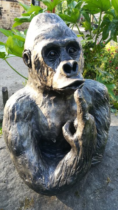 Sculpture intitulée "L'Indécis - Sculptu…" par Valerie Perron, Œuvre d'art originale, Argile
