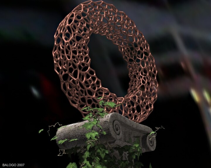 Digital Arts titled "Modern Sculpture" by Valdecir Balogo, Original Artwork, 3D Modeling