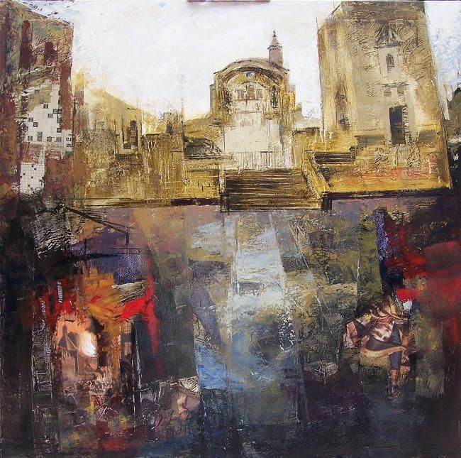 Painting titled "Ruinas de Sta Maria…" by Jose Antonio Gomez Valderrama, Original Artwork