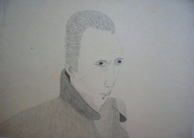 Disegno intitolato "Camus" da Gilvillelas, Opera d'arte originale