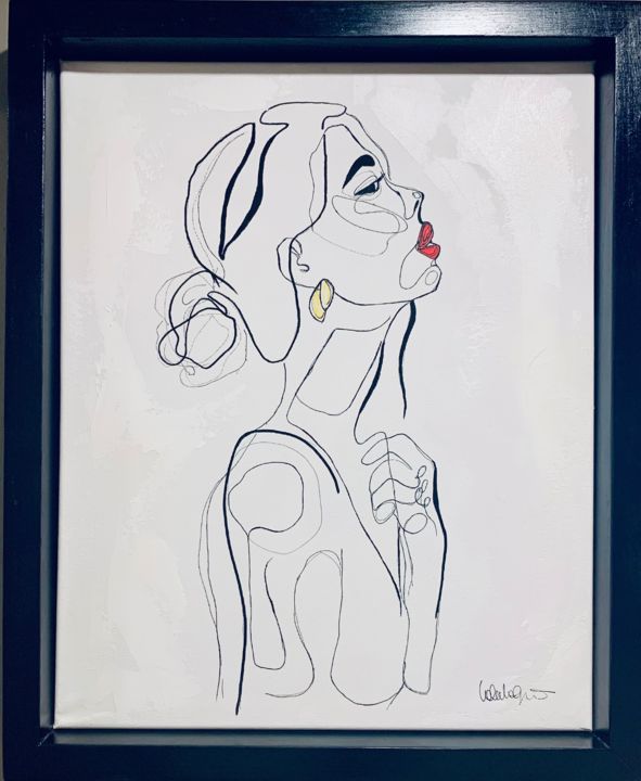 Рисунок под названием "Lady Essence 2" - Valentina Guerinoni, Подлинное произведение искусства, Акрил