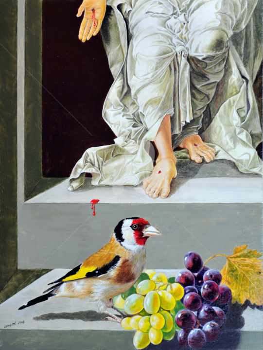 Malarstwo zatytułowany „Passion” autorstwa Valentino Camiletti, Oryginalna praca, Tempera