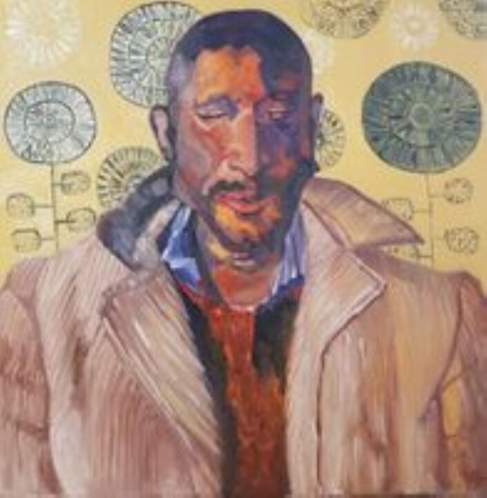 Peinture intitulée "Portrait of a man 1" par Valentina Baicuianu, Œuvre d'art originale, Huile