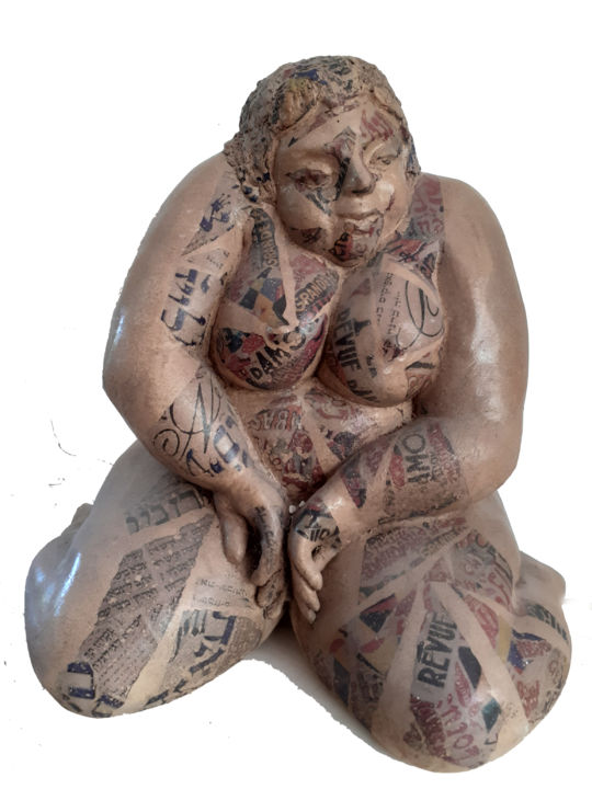 Scultura intitolato "Shy" da Valentina Brusilovskaya, Opera d'arte originale, Ceramica