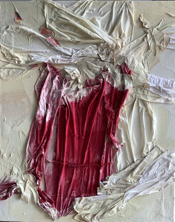 Pittura intitolato "Red Impact" da Valentina Majer, Opera d'arte originale, Acrilico