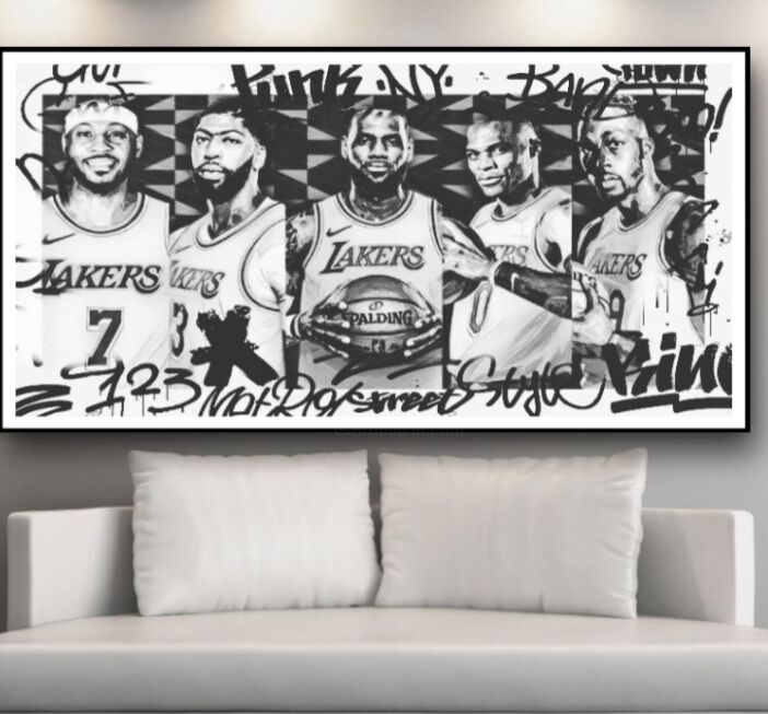 Arte digitale intitolato "Lakers" da Valentina May, Opera d'arte originale, Pittura digitale